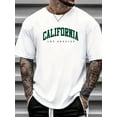 thumbnail image 1 of CALIFORNIA Print T-shirt For Men, Casual Short Sleeve T-shirt For Summer, 1 of 5