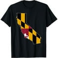 thumbnail image 1 of CALIFORNIA STATE MAP MARYLAND MD Flag Roots Men Women Gift T-Shirt, 1 of 4