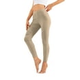 thumbnail image 1 of CALIPESSA Womens Khaki Crease Detail Skinny Leggings Elastic Waist Casual Solid Pencil Pants, 1 of 5