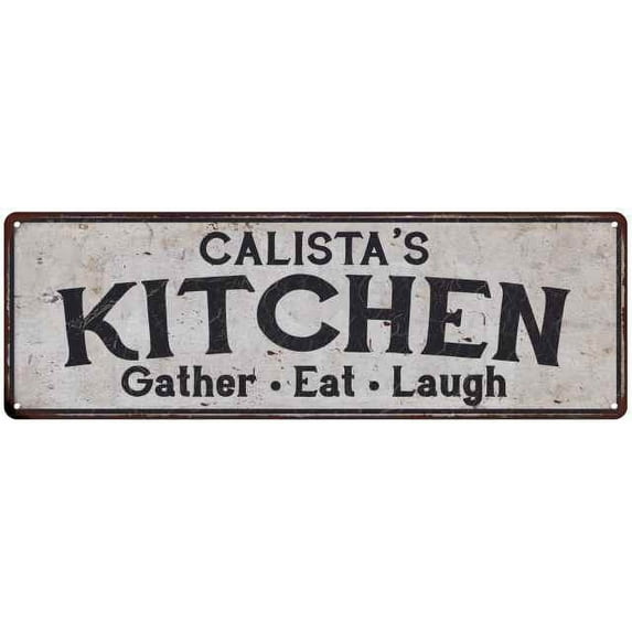 CALISTA's Kitchen Rustic Chic Decor Gift 8x24 Sign 108240051792