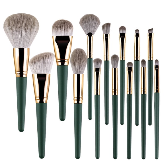 CALIYI 14PCS Makeup Brushes, BASF Hair Make Up Brushes For Foundation Powder Blush Concealer Eye Shadow Eye Liner Eyebrow