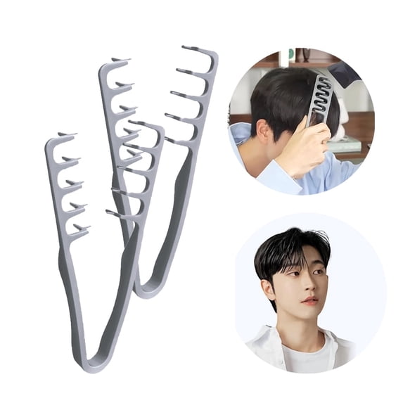 CALIYI 2PCS Volumizing Wide-Tooth Hair Styling Comb, Curling Tools ...