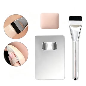 CALIYI Foundation Cream Makeup Brush Mixing Palette Kit1 Mixing Palette + 1 Foundation Brush + 1 Makeup Sponge / Powder Puff For Make Up