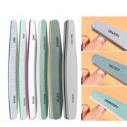 CALIYI Nail File Nail Buffer, 6 pcs Nail Files and Buffers for Natural Nails, Emery Boards for Nails, Nail Buffer and Shine Kit Nail Filer, Nail Buffer Block 100/180 Grit Fingernail Files