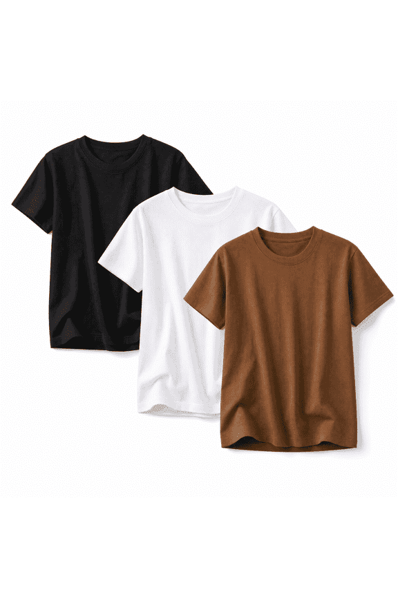 Boys T Shirts Toddler 3Pack 100% Cotton Crew Short Sleeve Comfy Summer Kids Clothes 3T-12
