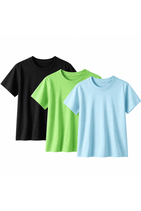 Girls T Shirts Toddler 3Pack 100% Cotton Crew Short Sleeve Comfy Summer Kids Clothes 3T-12