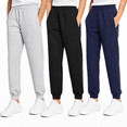 thumbnail image 1 of Boys Sweatpants Toddler 3 Pack Jogger Pants with Pockets Soft Dry Comfy Kids Clothes12-14, 1 of 7