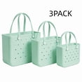 thumbnail image 1 of CALLINOX Women's Waterproof EVA Beach Tote Bag 3-Piece Set, Mint green., 1 of 7