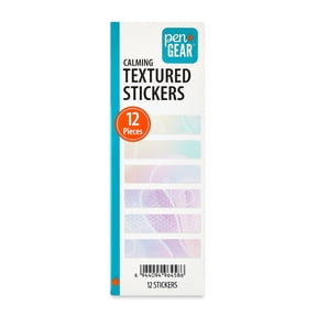 Pen+Gear Adaptive Calming Textured Stickers, 12-Pack, Colorful Patterns for Sensory Support