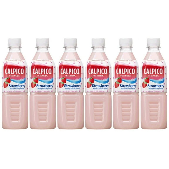 CALPICO Non-Carbonated Drink, Japanese Beverage Contains Juice Concentrate (Original, Mango, Melon, Strawberry, Lychee, Peach), Sweet and Tangy Asian Drink, 16.9 FL oz