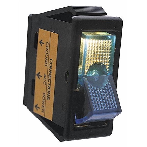 CALTERM 40340 Rocker Switch 12 VDC Flush Mounting Black