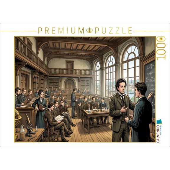 CALVENDO Puzzle 1896 Einstein findet seinen Weg zur Physik | 1000 Teile Lege-Gre 64  48 cm Foto-Puzzle fr glckliche Stunden