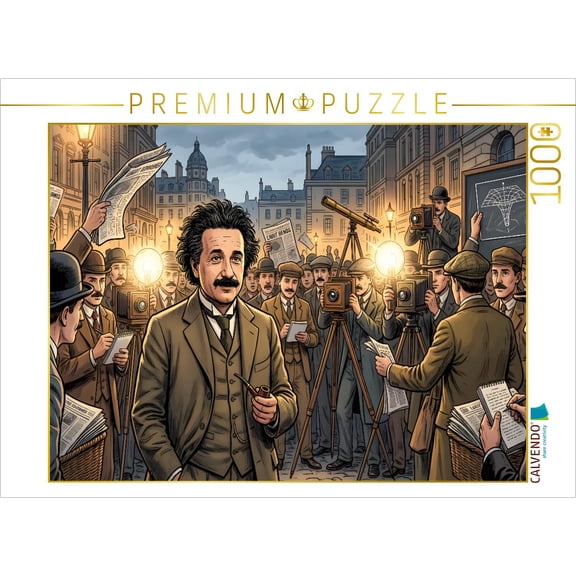 CALVENDO Puzzle 1919 Die Welt entdeckt Albert Einstein | 1000 Teile Lege-Gre 64  48 cm Foto-Puzzle fr glckliche Stunden