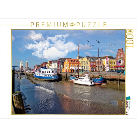 CALVENDO Puzzle Hafen Husum | 1000 Teile Lege-Gre 64x48cm Foto-Puzzle fr glckliche Stunden