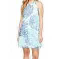 thumbnail image 1 of Calvin Klein Women's Printed Trapeze Dress, Seaglass Multi, 2, 1 of 3