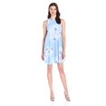 thumbnail image 1 of CALVIN KLEIN $119 Womens New 1166 Blue Floral Jewel Neck Sleeveless Dress 8 B+B, 1 of 2