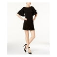 thumbnail image 1 of CALVIN KLEIN $134 Womens New 1015 Black Layered Kimono Sleeve Shift Dress 4 B+B, 1 of 3