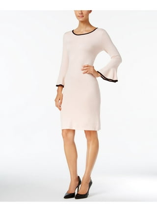 Calvin klein bell sleeve dress white sale