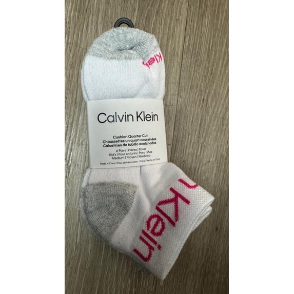 CALVIN KLEIN 6 PAIRS SOCKS MIXED COLORS SIZE 27-35