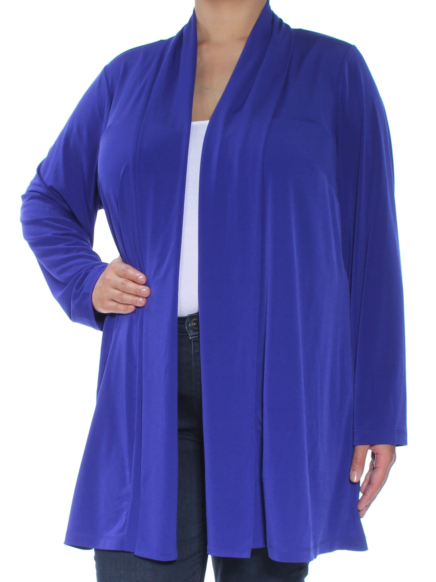$74 Womens New 1244 Purple Open Cardigan Casual Top 1X Plus B+B