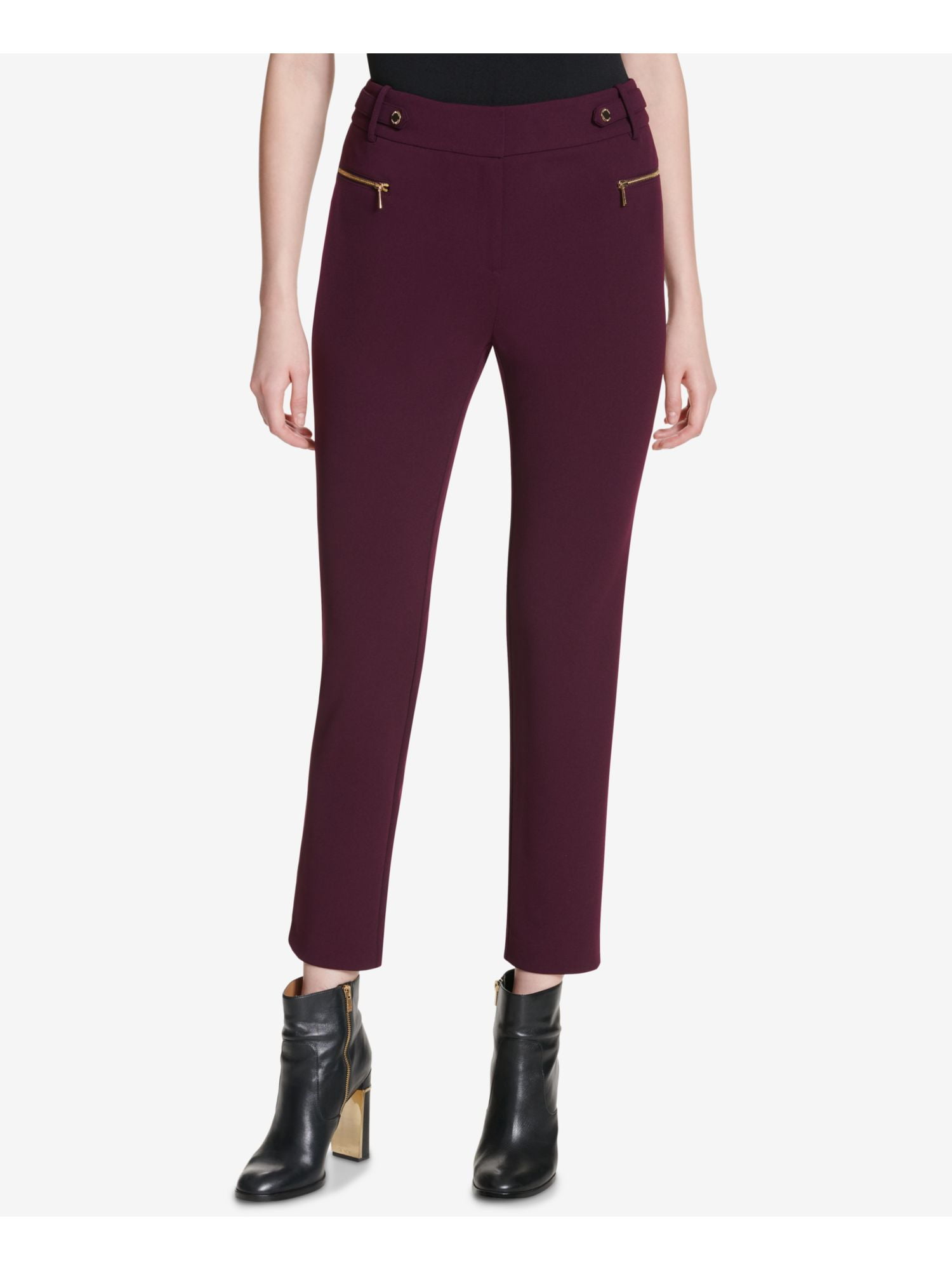 CALVIN KLEIN 80 Womens New 1183 Purple Skinny Pants 4 B B