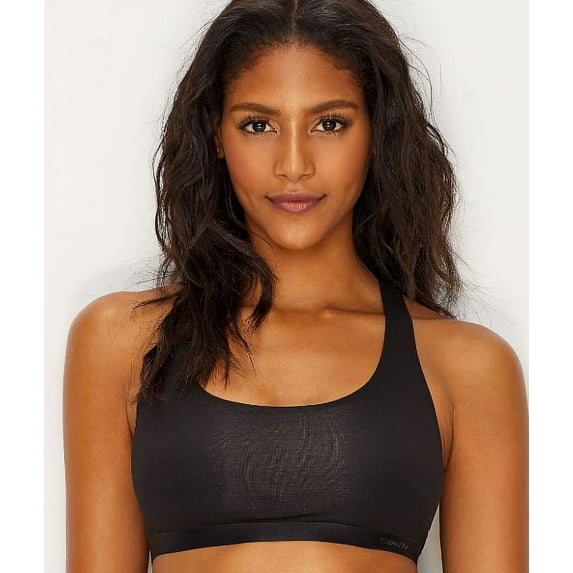 CALVIN KLEIN BLACK STRUCTURE COTTON BRALETTE, Black, Medium