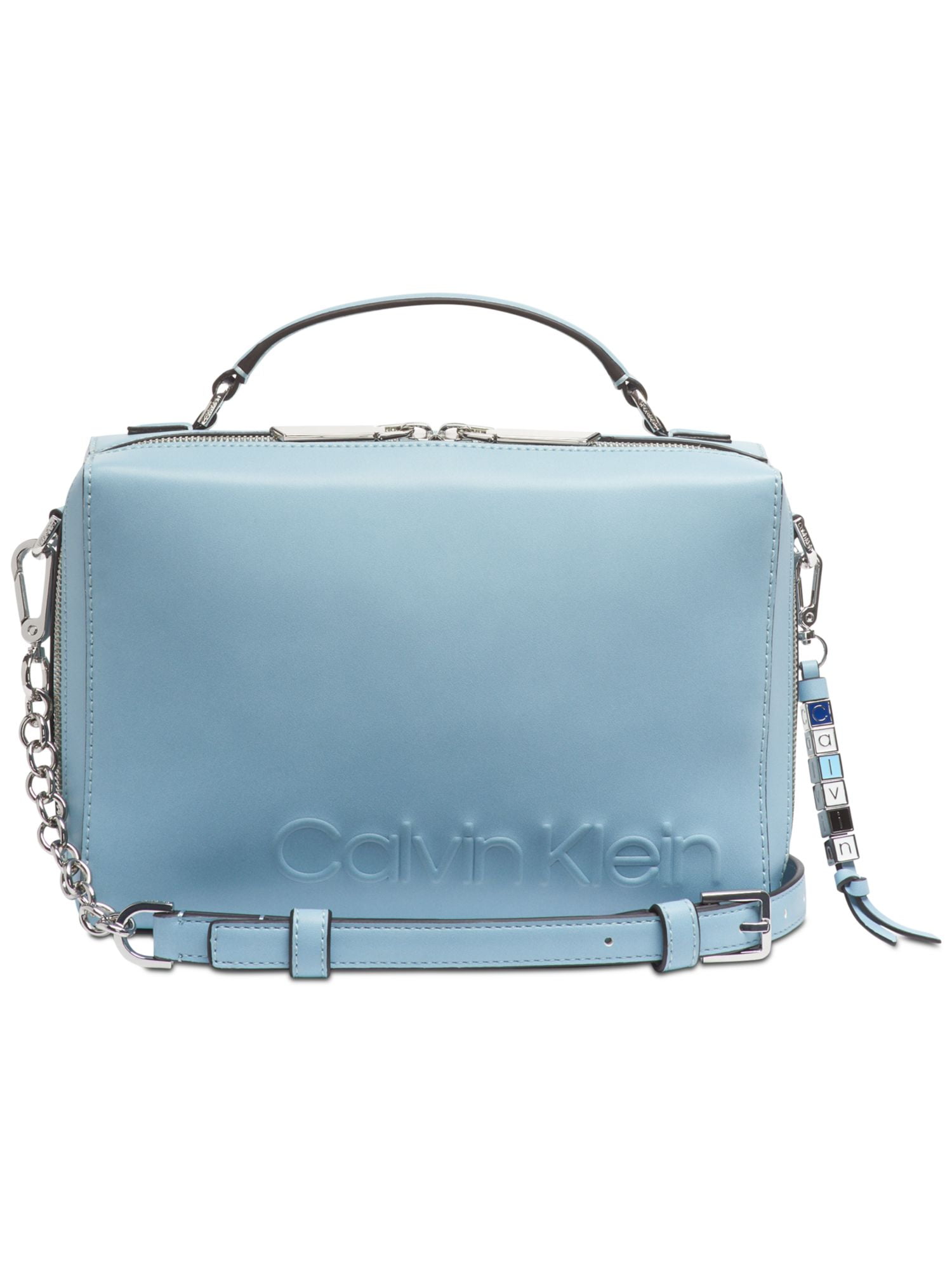 Calvin Klein Saffiano Blue Crossbody Purse