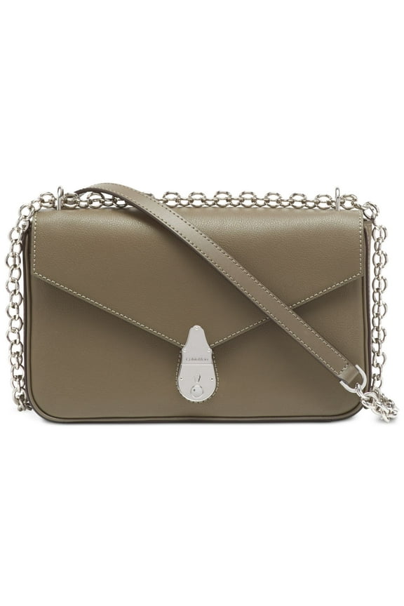 Green Leather Crossbody Handbag Purse