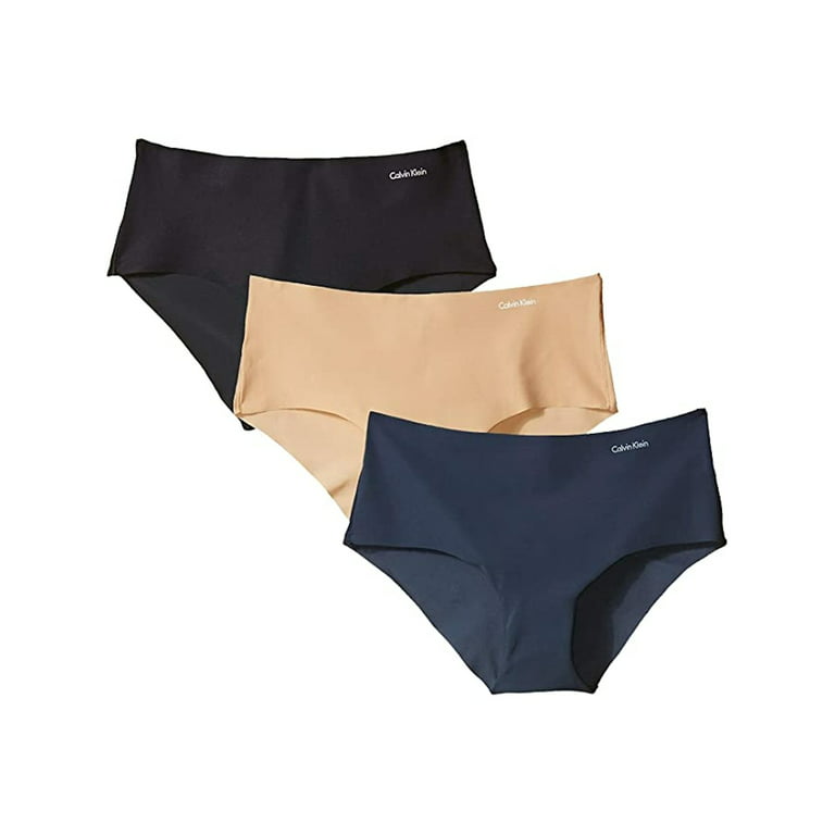 CALVIN KLEIN Intimates 3 Pack Black Solid Everyday Hipster Underwear Size: M