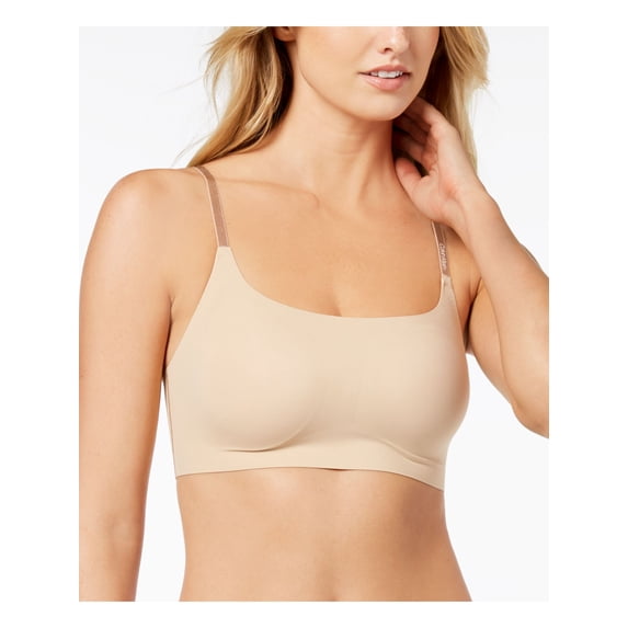 CALVIN KLEIN Intimates Beige Lightly Lined Invisible Bralette Bra XL
