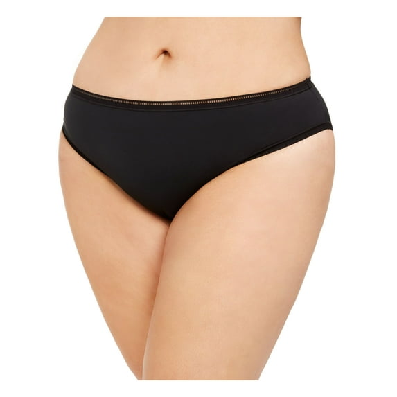 CALVIN KLEIN Intimates Black Elastic Band Solid Everyday Bikini Plus Size: 3X