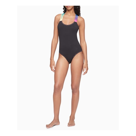CALVIN KLEIN Intimates Black Full Coverage Limited Edition Bodysuit L