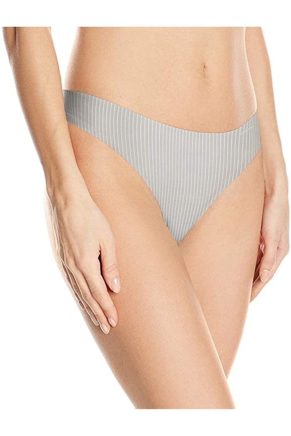 Intimates Gray Striped Everyday Thong Size: XL