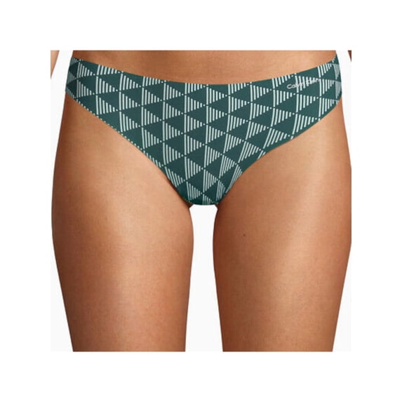 CALVIN KLEIN Intimates Green Invisible Thong Underwear S