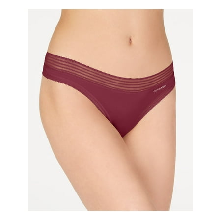 CALVIN KLEIN Intimates Maroon Solid Everyday Thong Size: L