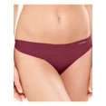 thumbnail image 1 of CALVIN KLEIN Intimates Maroon Solid Everyday Thong Size: S, 1 of 6