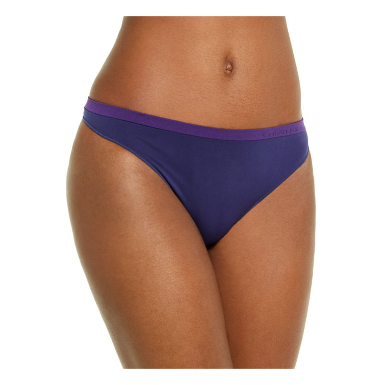 CALVIN KLEIN Intimates Purple Seamless Solid Everyday Thong Size: XS 