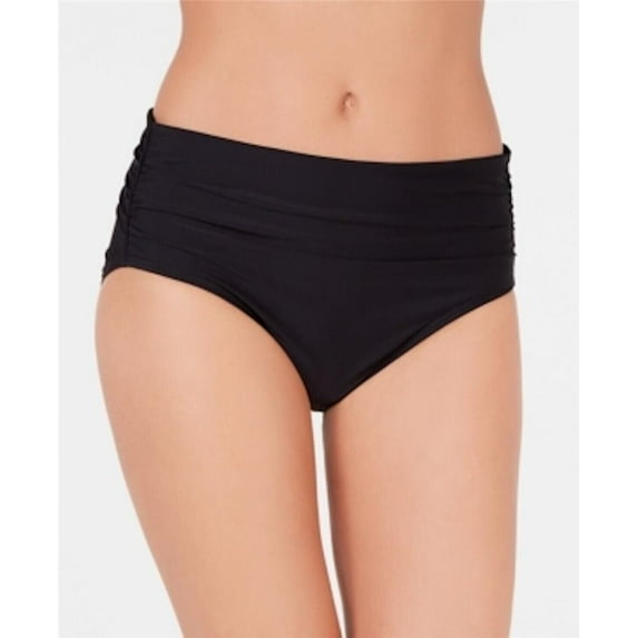 CALVIN KLEIN Liquid Convertible Swim Bikini Bottoms, BLACK, L New with box/tags