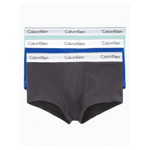 CALVIN KLEIN Men's NB1085909 MODERN COTTON STRETCH 3 PACK LOW RISE TRUNK SIZE XL