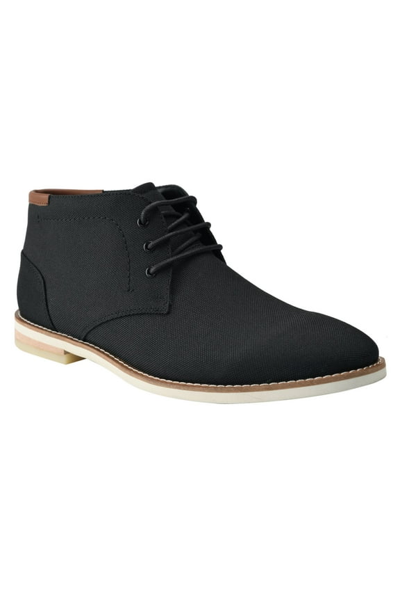 Mens Black Cushioned Alory Round Toe Lace-Up Chukka Boots 11.5 M