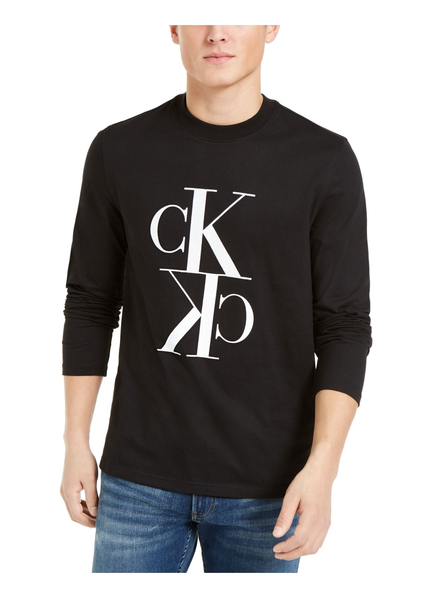 Calvin Klein Men's Black Logo Graphic Long Sleeve Bangladesh Ubuy