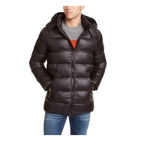 CALVIN KLEIN Mens Black Puffer Coat XXL