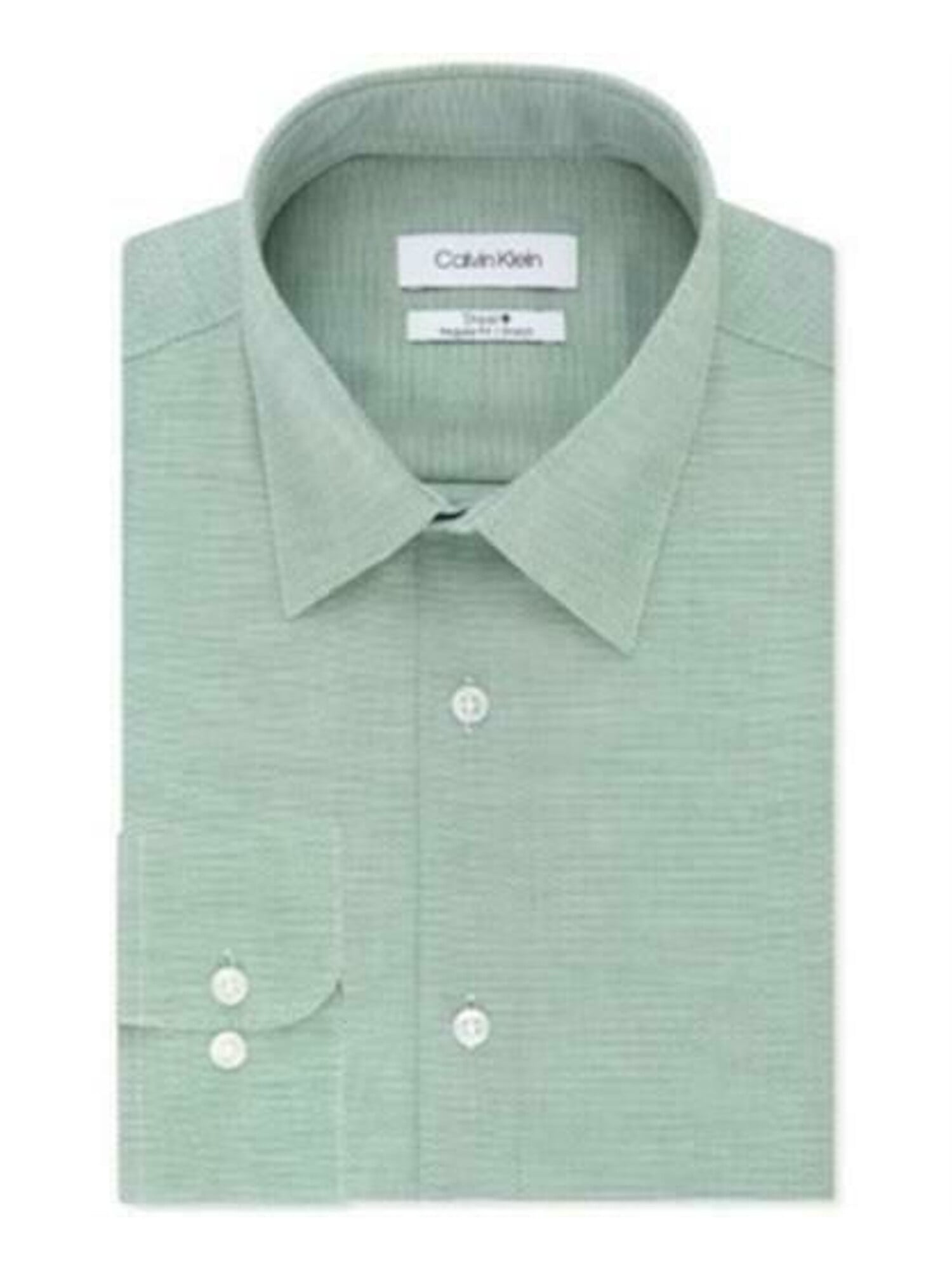 Calvin Klein Men's Dress Shirt Xtreme Slim Fit Non Iron Herringbone