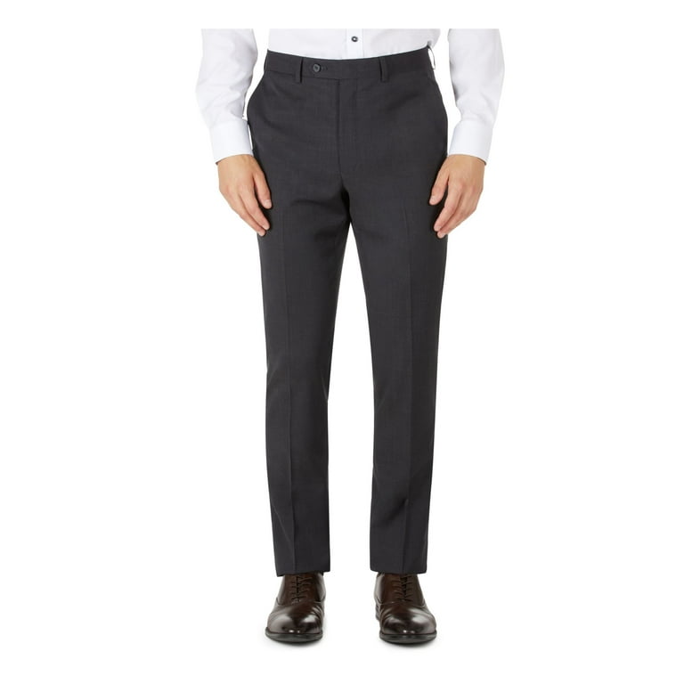 Calvin Klein Men's Slim Fit Dress Pant, Black, 30W x 30L 