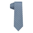 thumbnail image 1 of CALVIN KLEIN Mens Light Blue Monochromatic Stripe Slim Neck Tie, 1 of 2