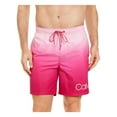 thumbnail image 1 of CALVIN KLEIN Mens Pink Drawstring, Regular Fit Quick-Dry Swim Trunks L, 1 of 4