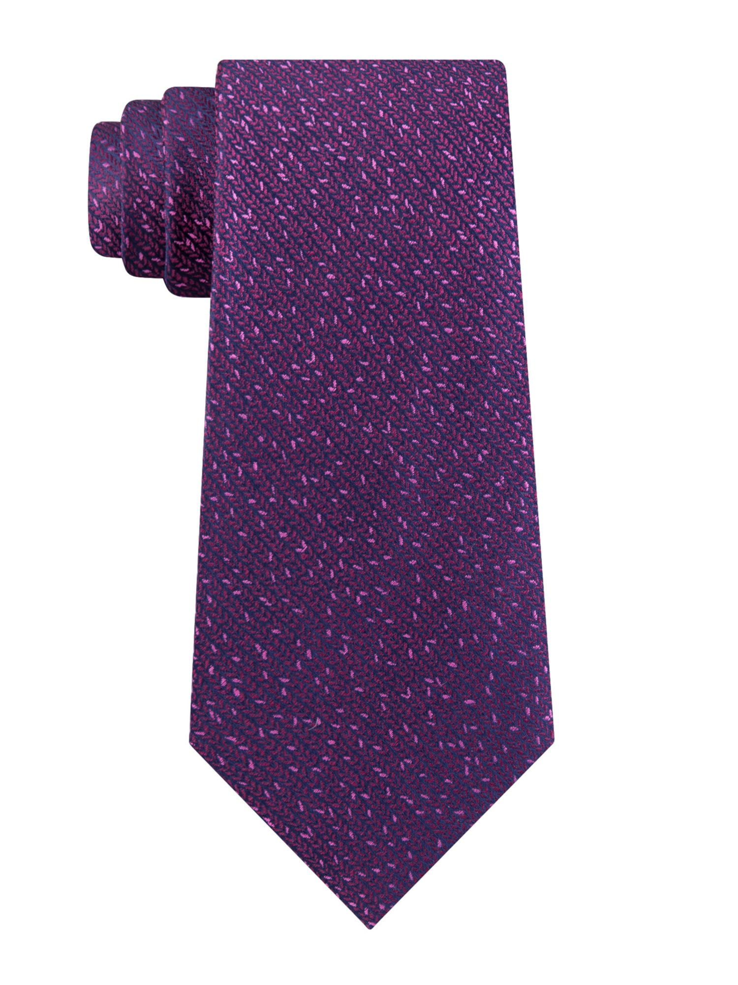 CALVIN KLEIN Mens Purple Knit Print Silk Slim Neck Tie - Walmart.com