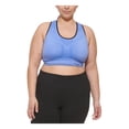 thumbnail image 1 of CALVIN KLEIN PERFORMANCE Intimates Blue Reversible Logo Band Medium Impact Sports Bra Plus 1X, 1 of 2