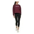 thumbnail image 1 of CALVIN KLEIN PERFORMANCE Womens Maroon Short Length Ribbed Neck And Cuffs Logo Graphic Sweatshirt M, 1 of 4
