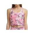 thumbnail image 1 of CALVIN KLEIN PERFORMANCE Womens Pink Moisture Wicking Racerback Cropped Quick Dry Stretch Printed Sleeveless Scoop Neck Active Wear Tank Top XS, 1 of 1